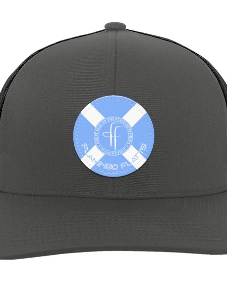 104C Small Circle Flamingo Flatts Flag Trucker Snap Back - Patch