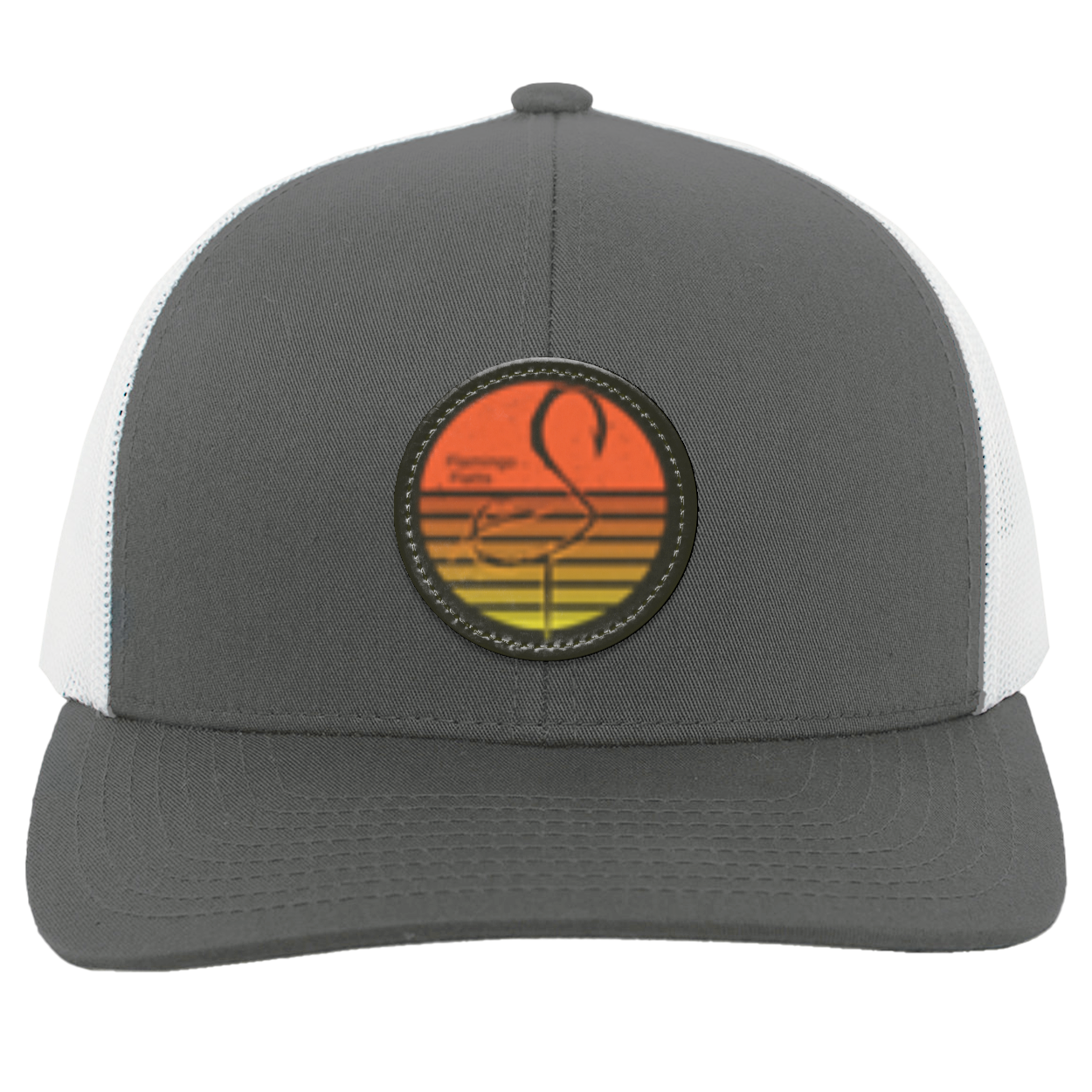 104C Small Circle Retro Sunset Trucker Snap Back - Patch