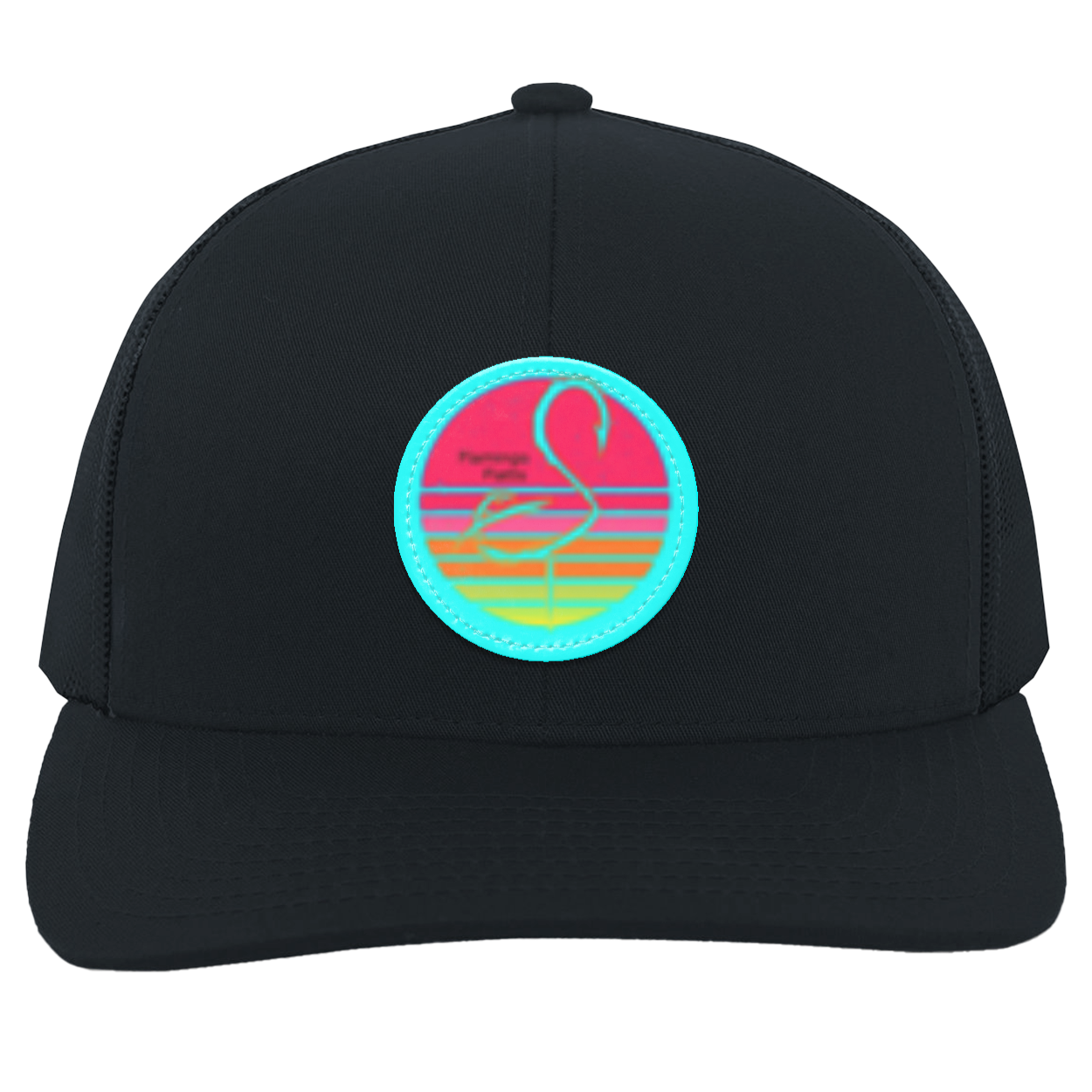 104C Small Circle Retro Sunset Trucker Snap Back - Patch