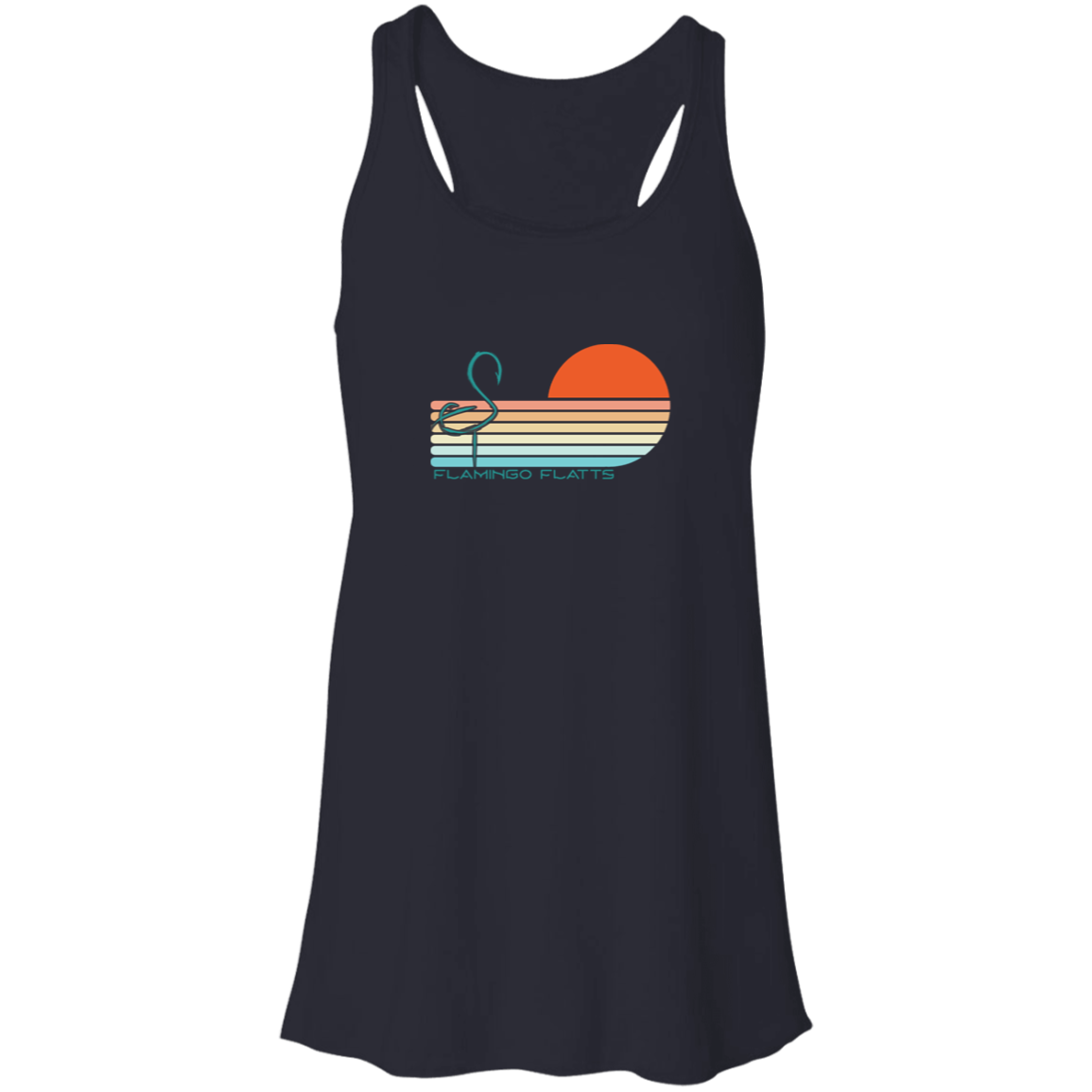 B8800 Ladies Flamingo Flatts Sunset v1 Flowy Racerback Tank