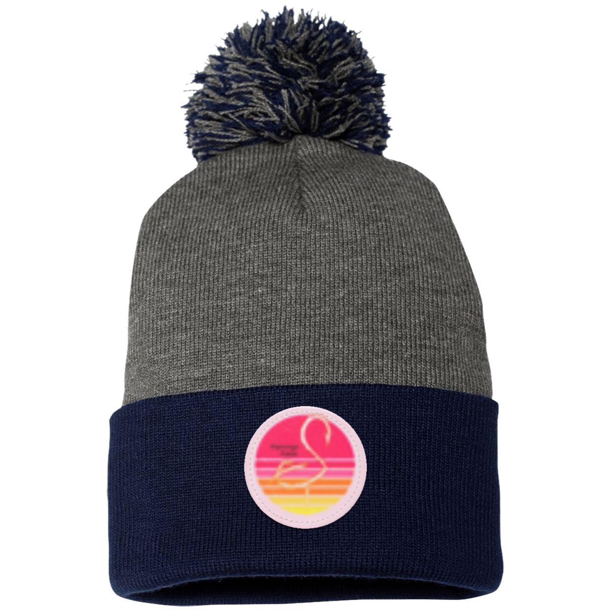 SP15 Pom Pom Flamingo Flatts Retro Sunset  Knit Cap - Patch