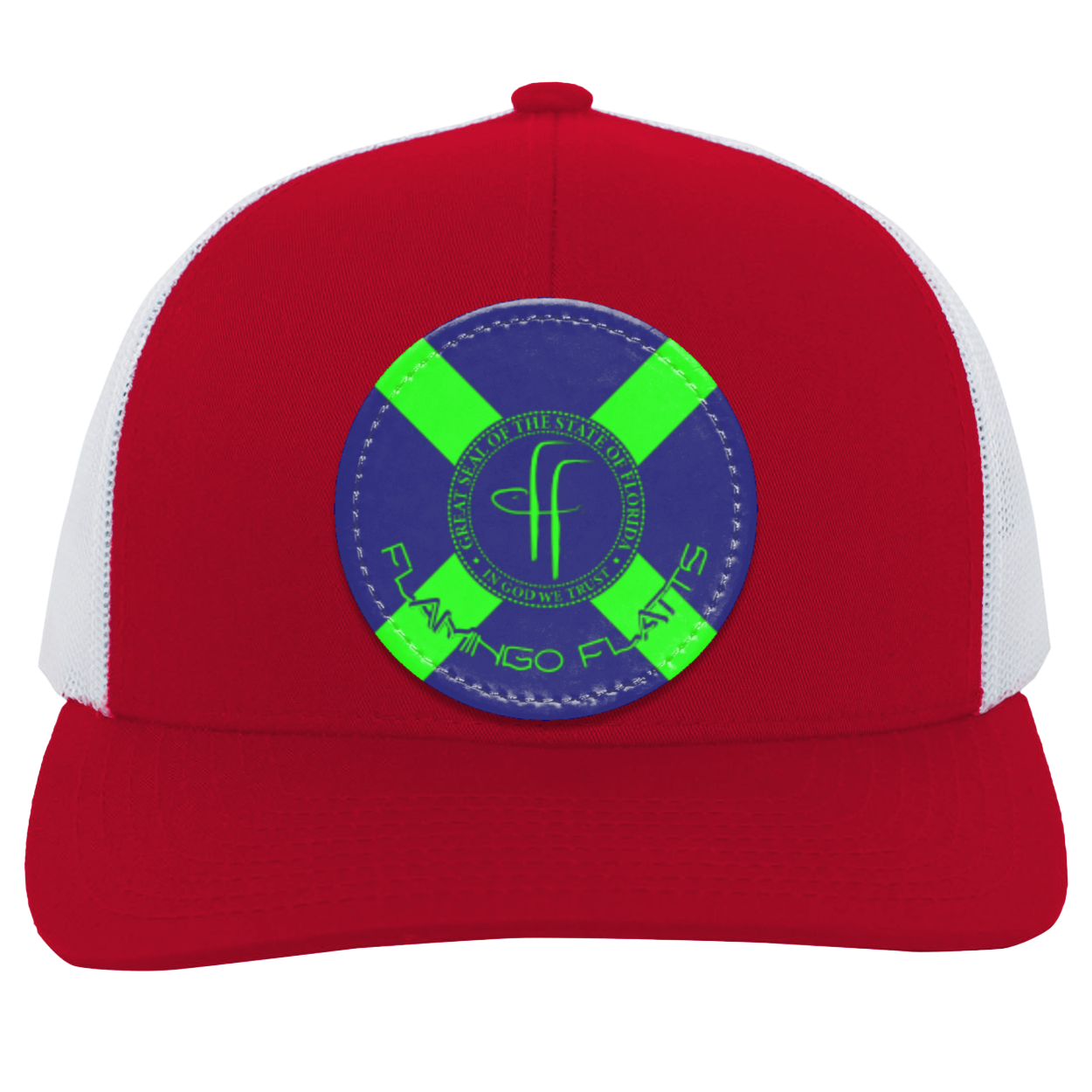 104C Flamingo Flatts Flag Trucker Snap Back - Patch