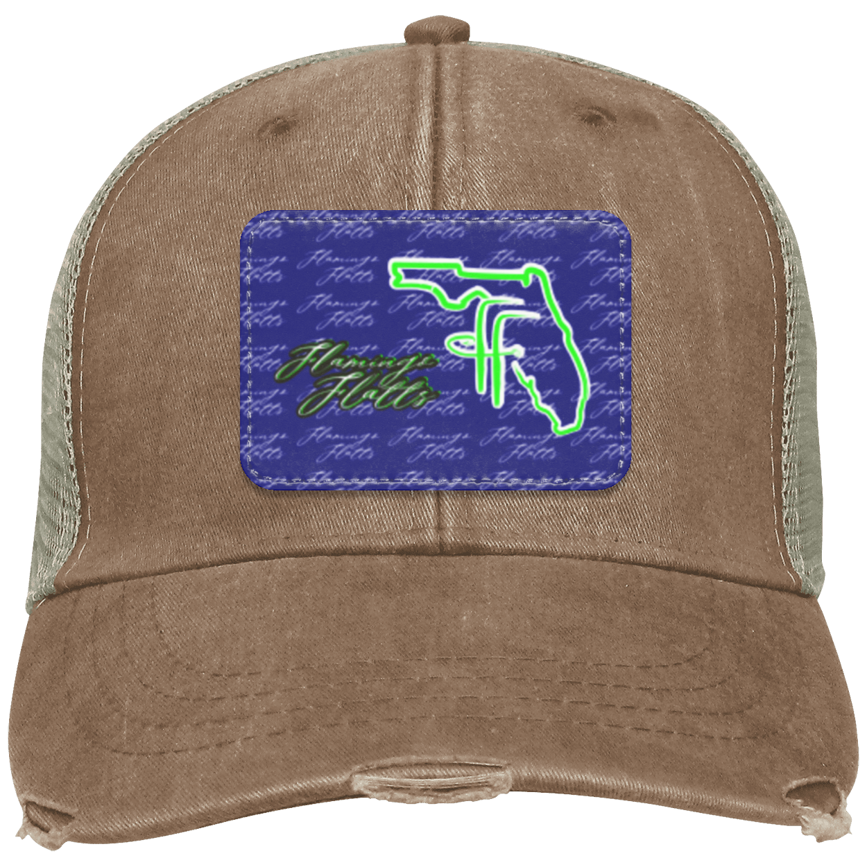 OL102 Flamingo Flatts Coastal Distressed Ollie Cap - Patch