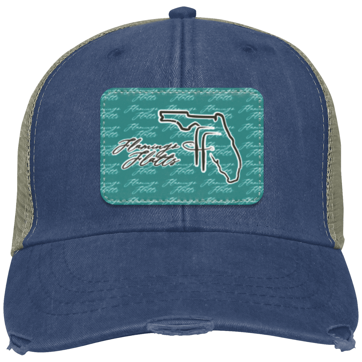 OL102 Flamingo Flatts Coastal Distressed Ollie Cap - Patch