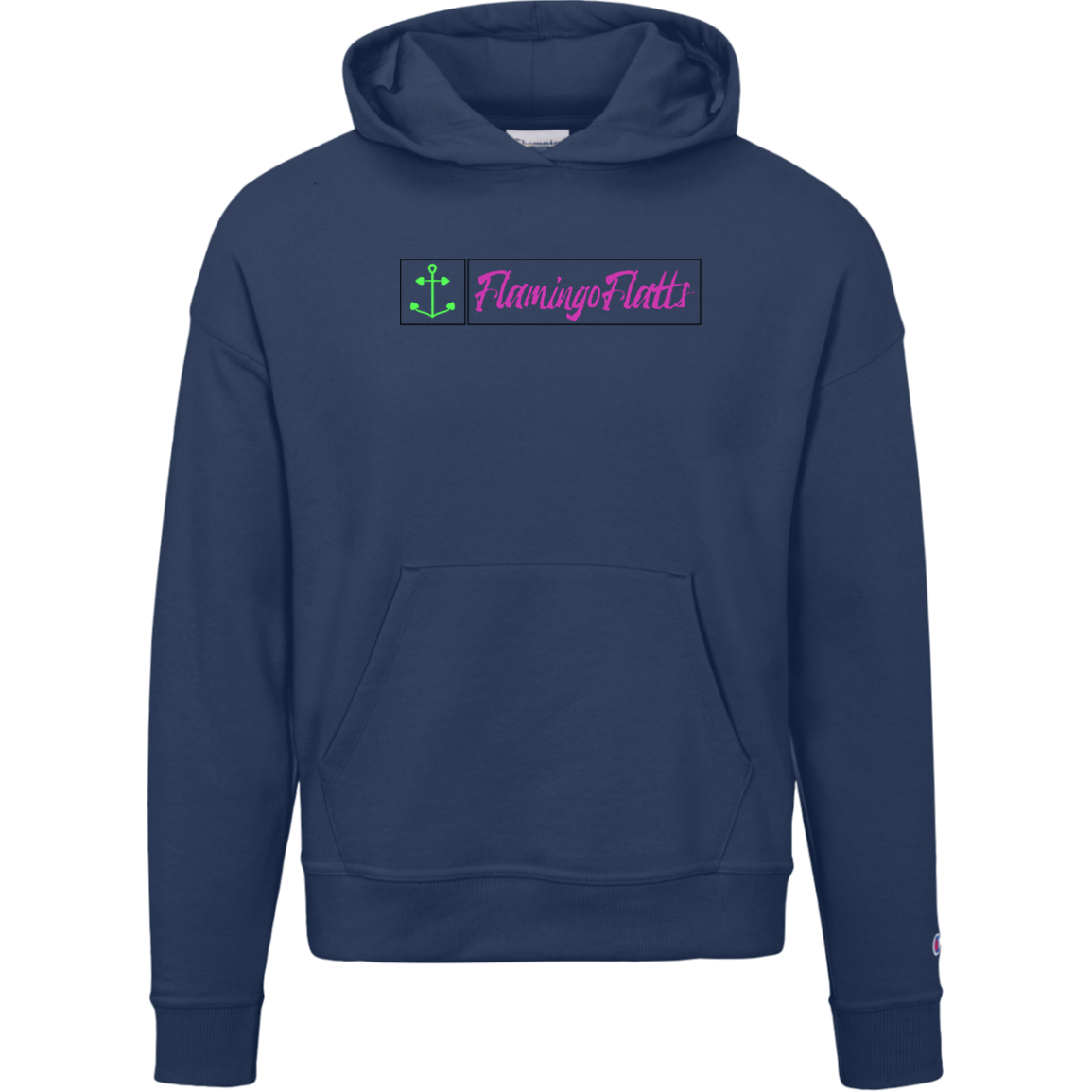 S760 Champion Womens Flamingo Flatts Coastal Fishing Powerblend Hoodie