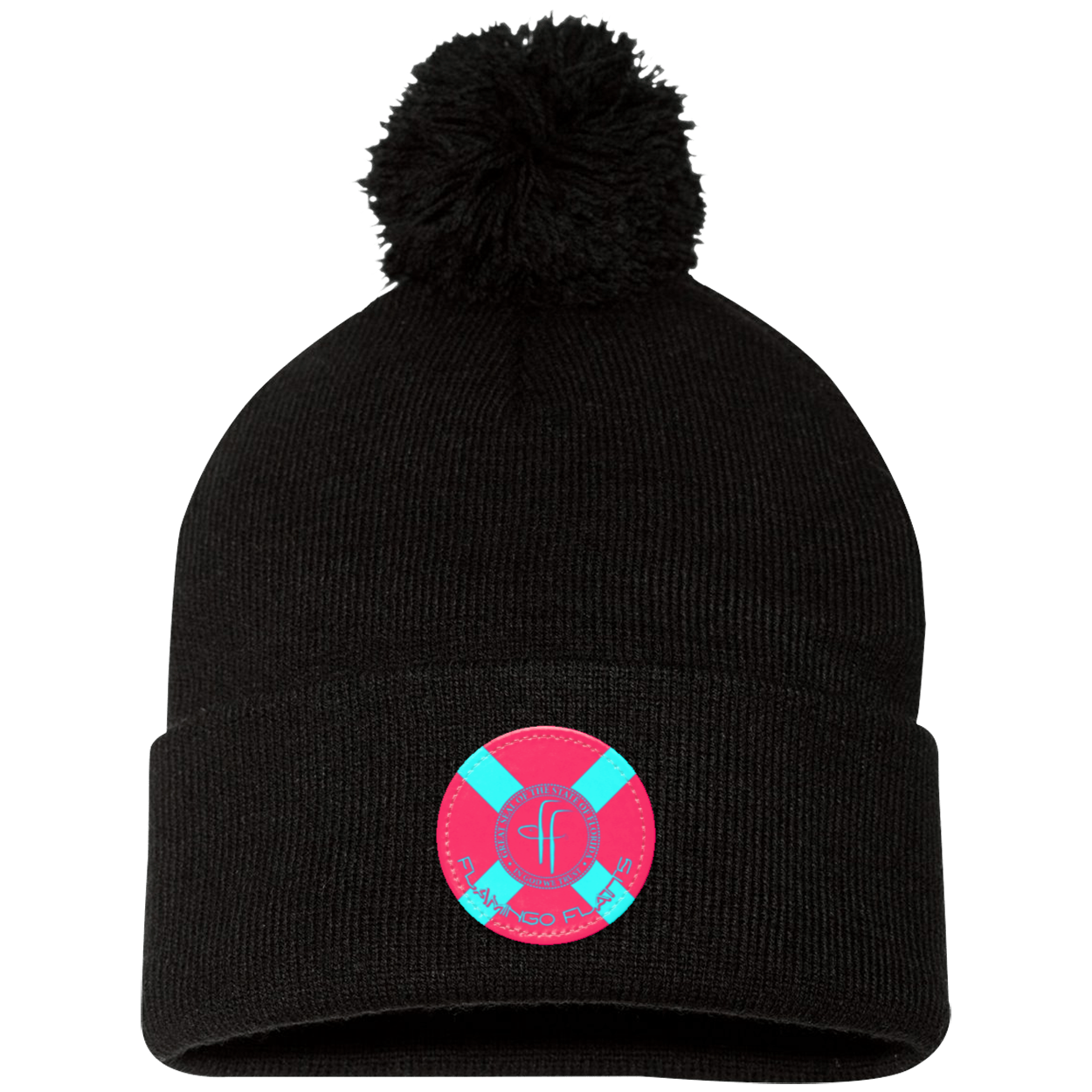 SP15 Pom Pom Flamingo Flatts Flag Knit Cap - Patch