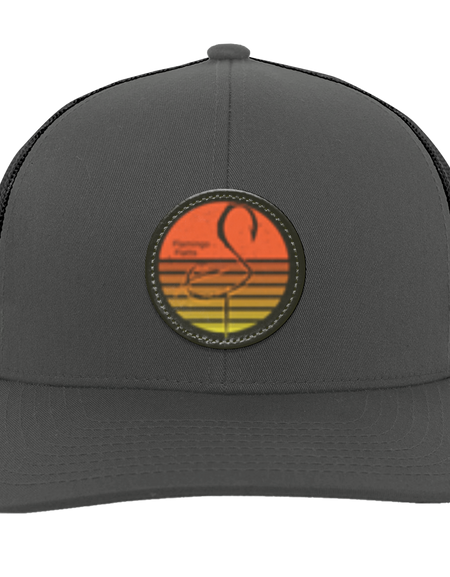 104C Small Circle Retro Sunset Trucker Snap Back - Patch