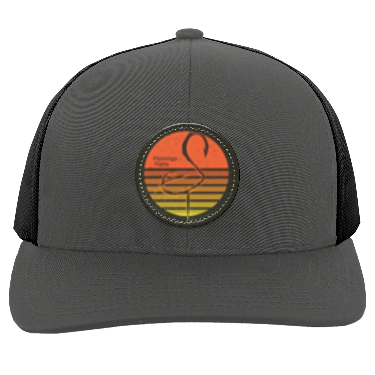 104C Small Circle Retro Sunset Trucker Snap Back - Patch