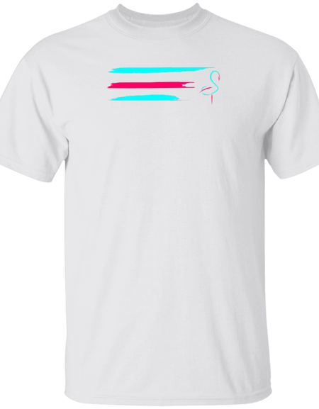 G500 5.3 oz. Ladies' Flamingo Stripe T-Shirt