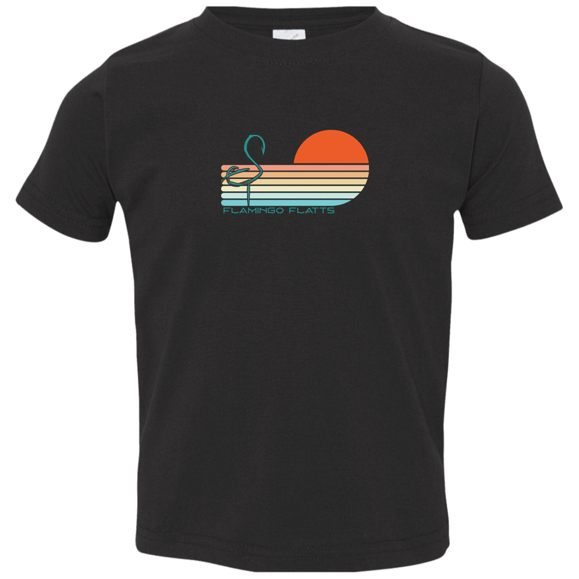 3321 Toddler Flamingo Flatts Sunset v1 Jersey T-Shirt