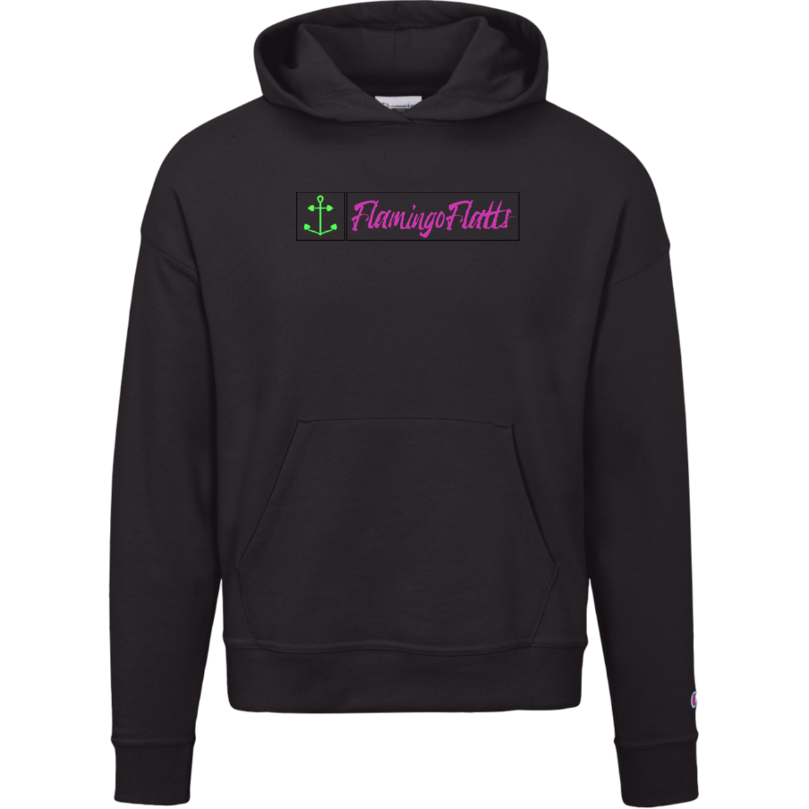 S760 Champion Womens Flamingo Flatts Coastal Fishing Powerblend Hoodie