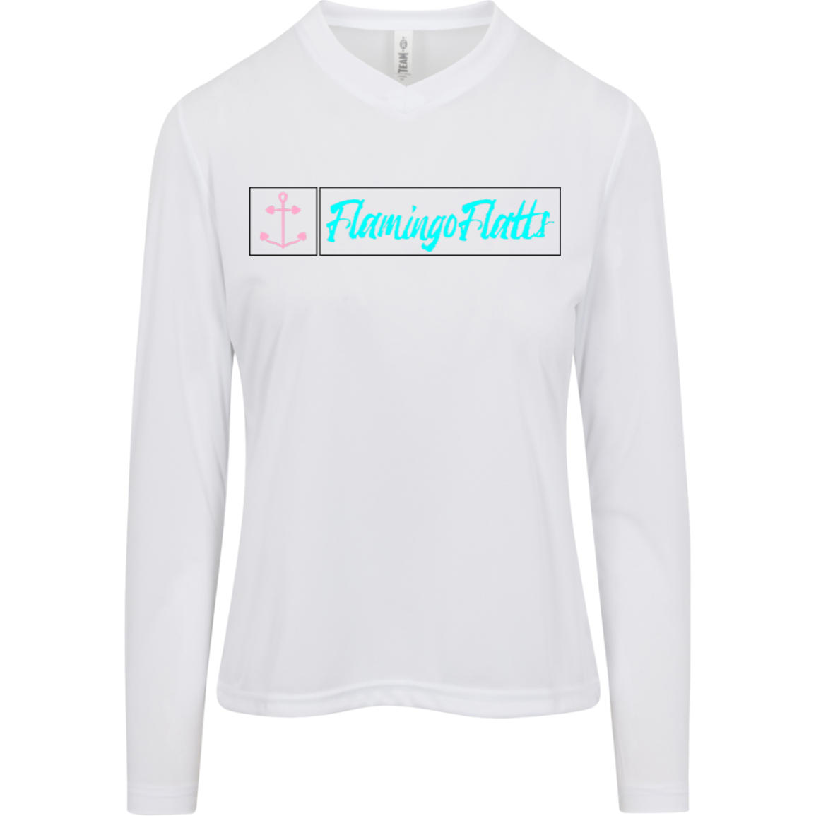 TT11WL Team 365 Womens Flamingo Flatts Coastal Anchor Long Sleeve Tee