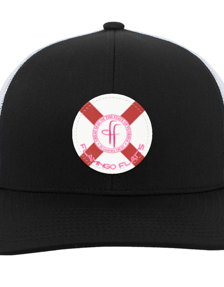 104C Small Circle Flamingo Flatts Flag Trucker Snap Back - Patch