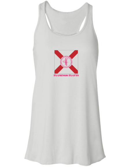 B8800 Flowy Flamingo Flatts Flag  Racerback Tank