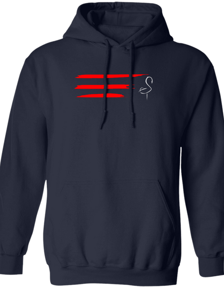 G185 Men's Flamingo Stripe Pullover Hoodie