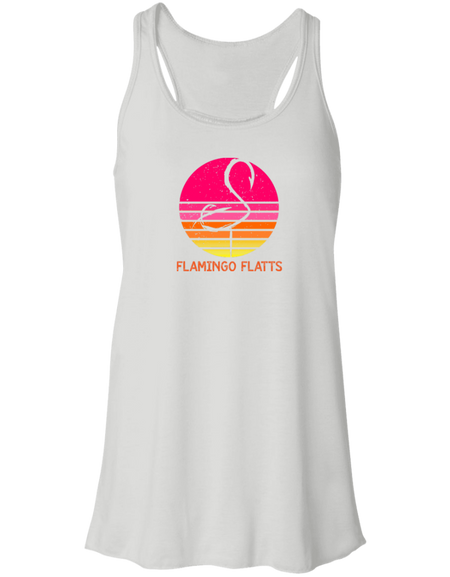 B8800 Flamingo Flatts Retro Sunset Flowy Racerback Tank