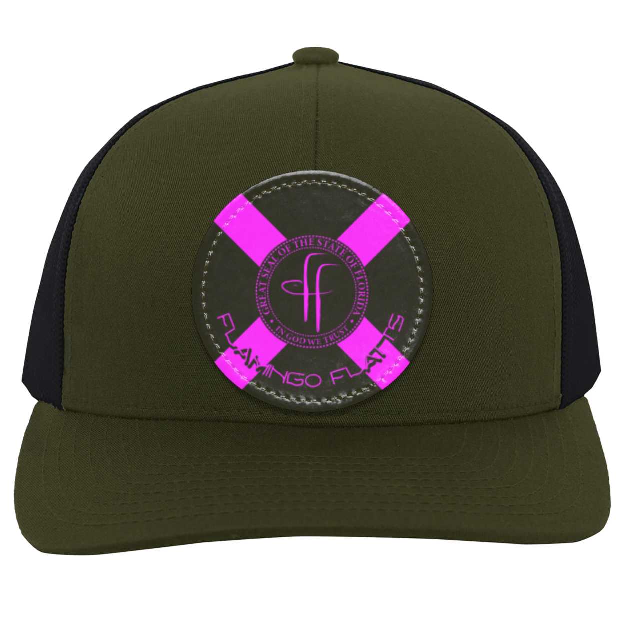 104C Flamingo Flatts Flag Trucker Snap Back - Patch