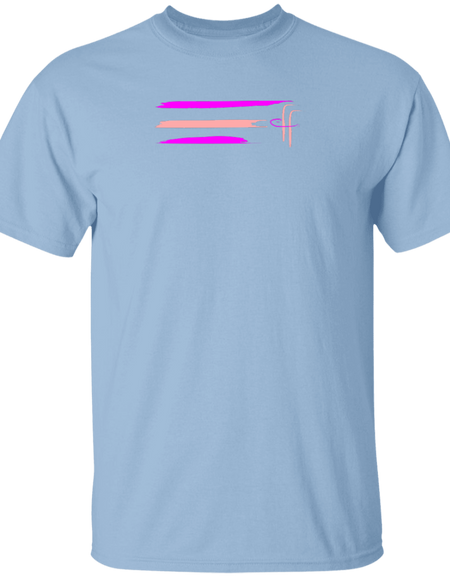 G500 5.3 oz. Ladies' Flamingo Flatts Stripe T-Shirt