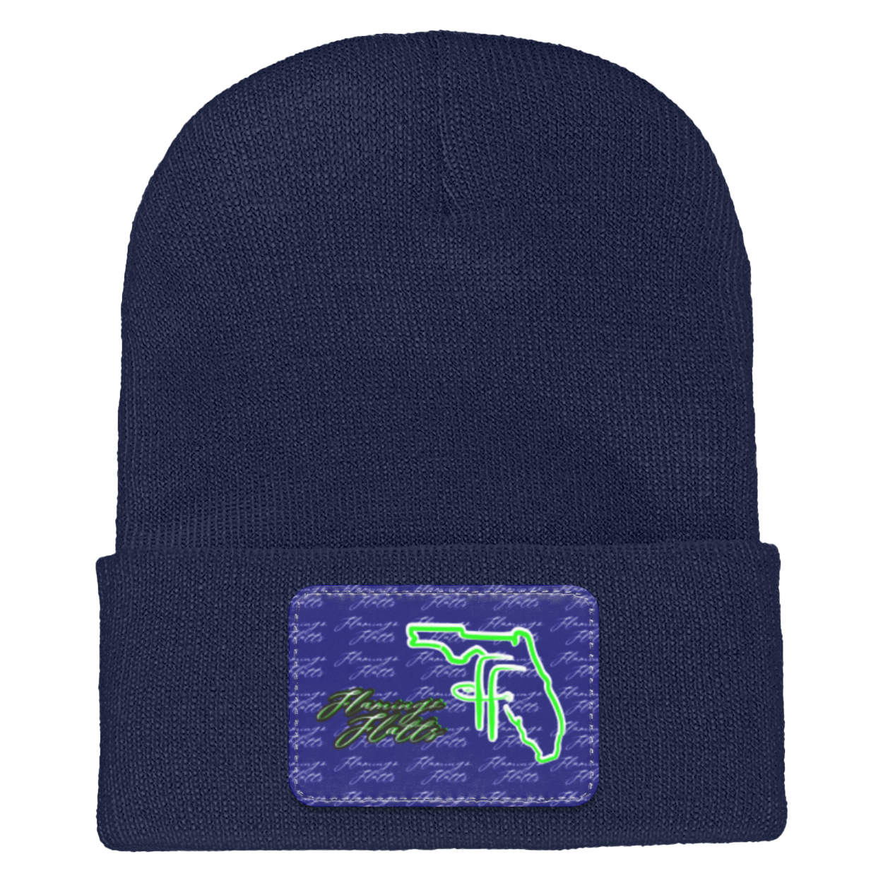 1501 Yupoong Adult Flamingo Flatts Coastal Cuffed Knit Beanie