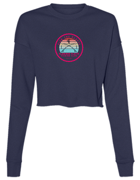 B7503 Ladies' Flamingo Flatts Fishing Club v1 Cropped Fleece Crew