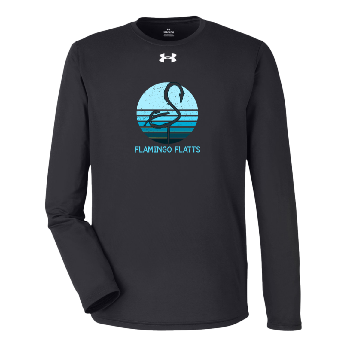 1376843 Under Armour Team Flamingo Flatts Retro Sunset Tech Long Sleeve Tee