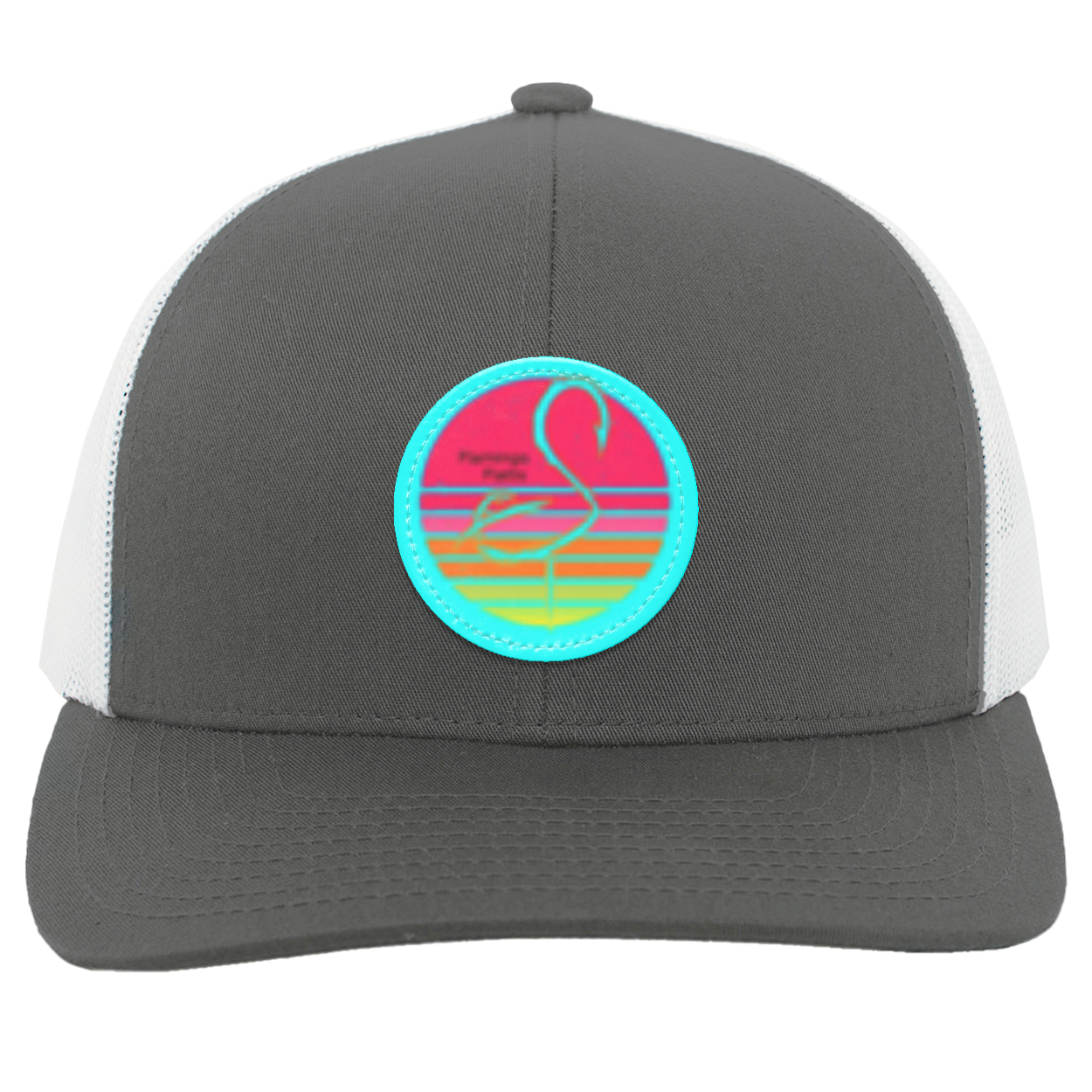 104C Small Circle Retro Sunset Trucker Snap Back - Patch