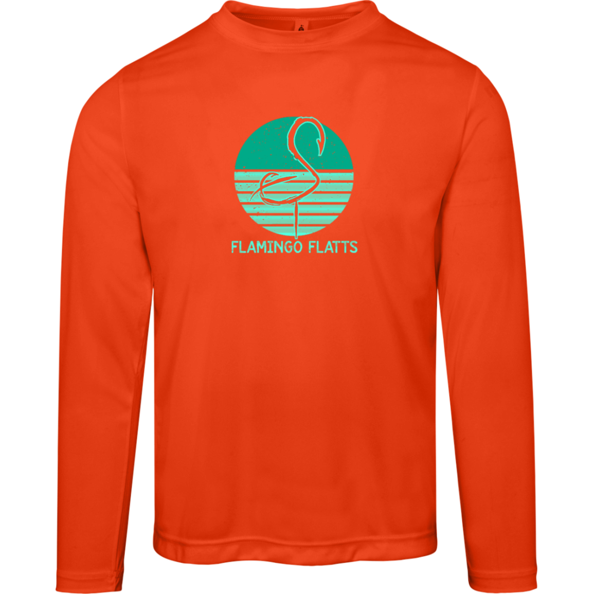 TT11L Team 365 Mens Flamingo Flatts Retro Sunset Zone Long Sleeve Tee