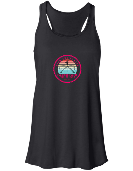 B8800 Ladies' Flamingo Flatts Fishing Club Flowy Racerback Tank