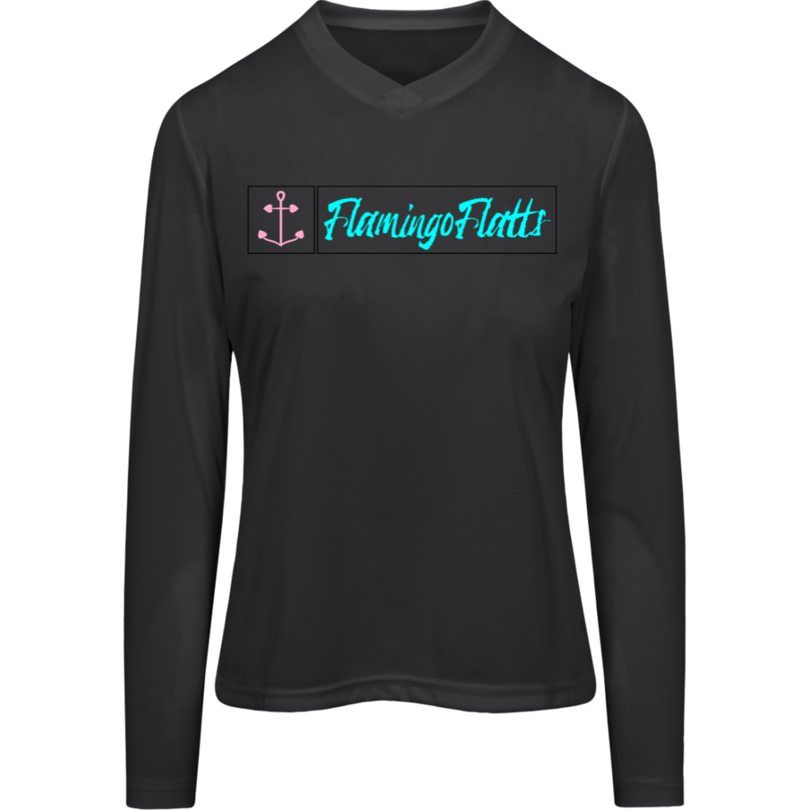 TT11WL Team 365 Womens Flamingo Flatts Coastal Anchor Long Sleeve Tee