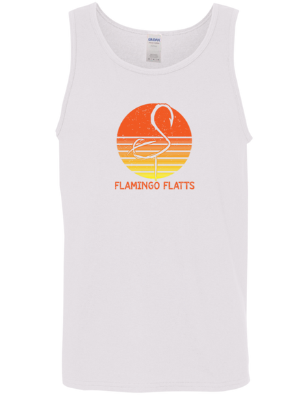 G520 Flamingo Flatts Retro Sunset Cotton Tank Top 5.3 oz.