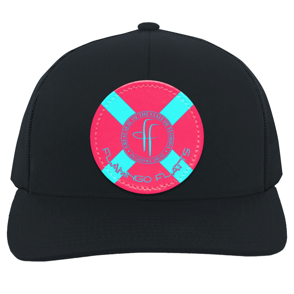 104C Flamingo Flatts Flag Trucker Snap Back - Patch