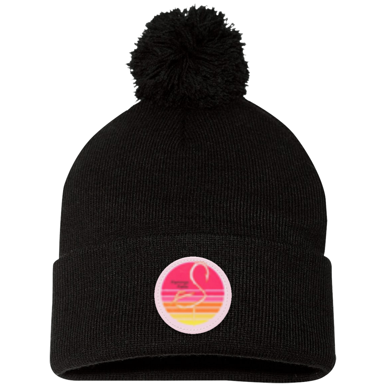 SP15 Pom Pom Flamingo Flatts Retro Sunset  Knit Cap - Patch