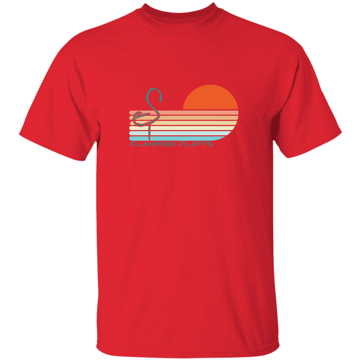 G500B Youth Flamingo Flatts Sunset v1 5.3 oz 100% Cotton T-Shirt