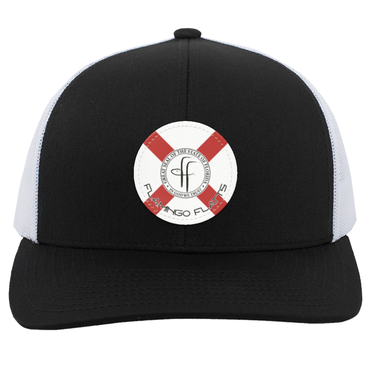 104C Small Circle Flamingo Flatts Flag Trucker Snap Back - Patch