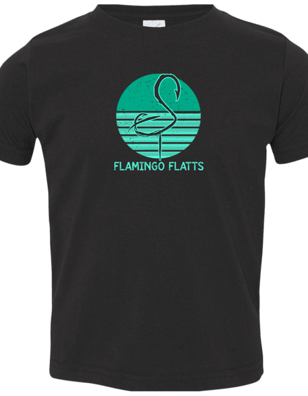 3321 Toddler Flamingo Flatts Retro Sunset Jersey T-Shirt