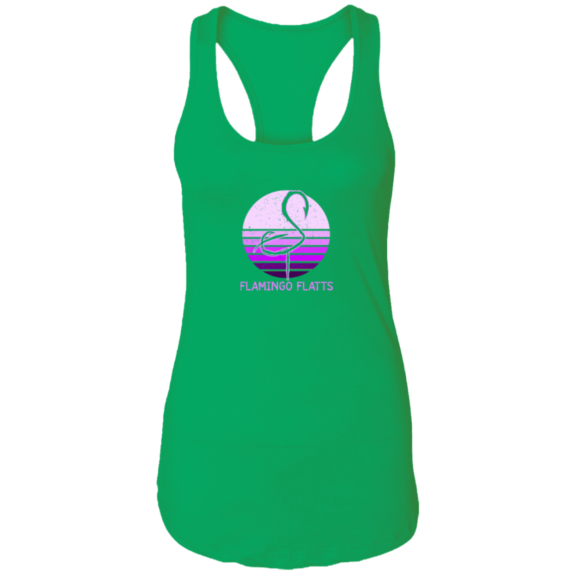 NL1533 Ladies Flamingo Flatts Retro Sunset Ideal Racerback Tank