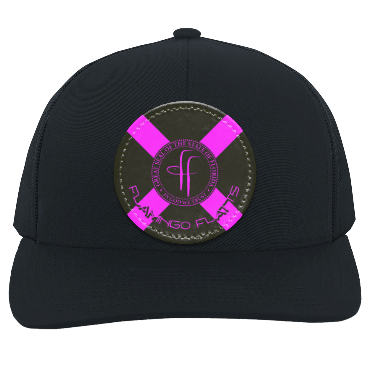 104C Flamingo Flatts Flag Trucker Snap Back - Patch