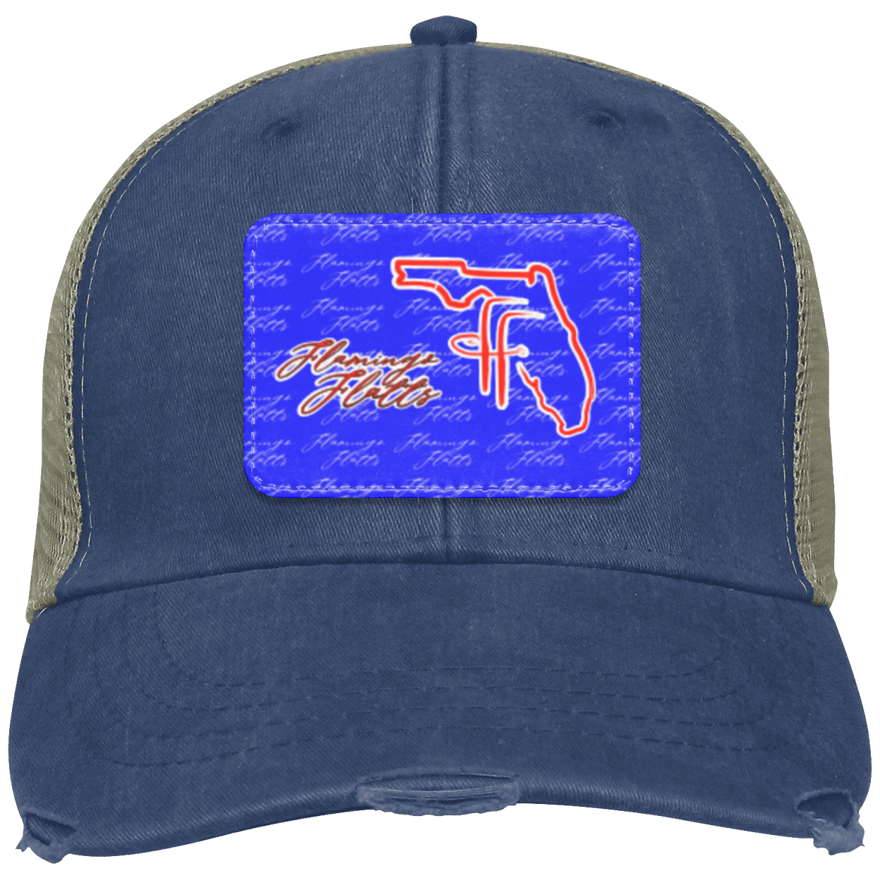 OL102 Flamingo Flatts Coastal Distressed Ollie Cap - Patch