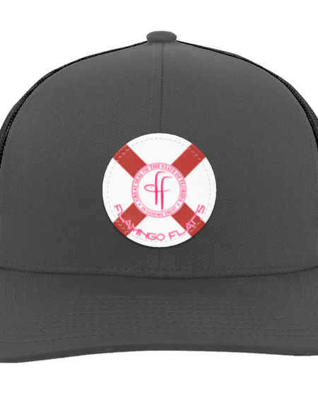 104C Small Circle Flamingo Flatts Flag Trucker Snap Back - Patch