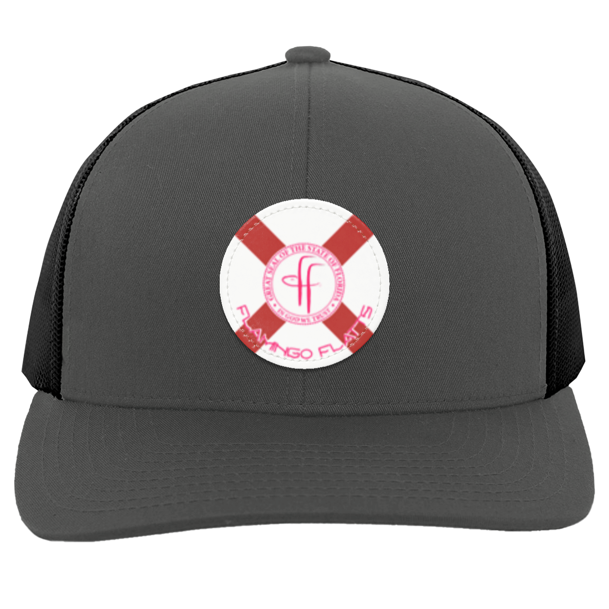 104C Small Circle Flamingo Flatts Flag Trucker Snap Back - Patch