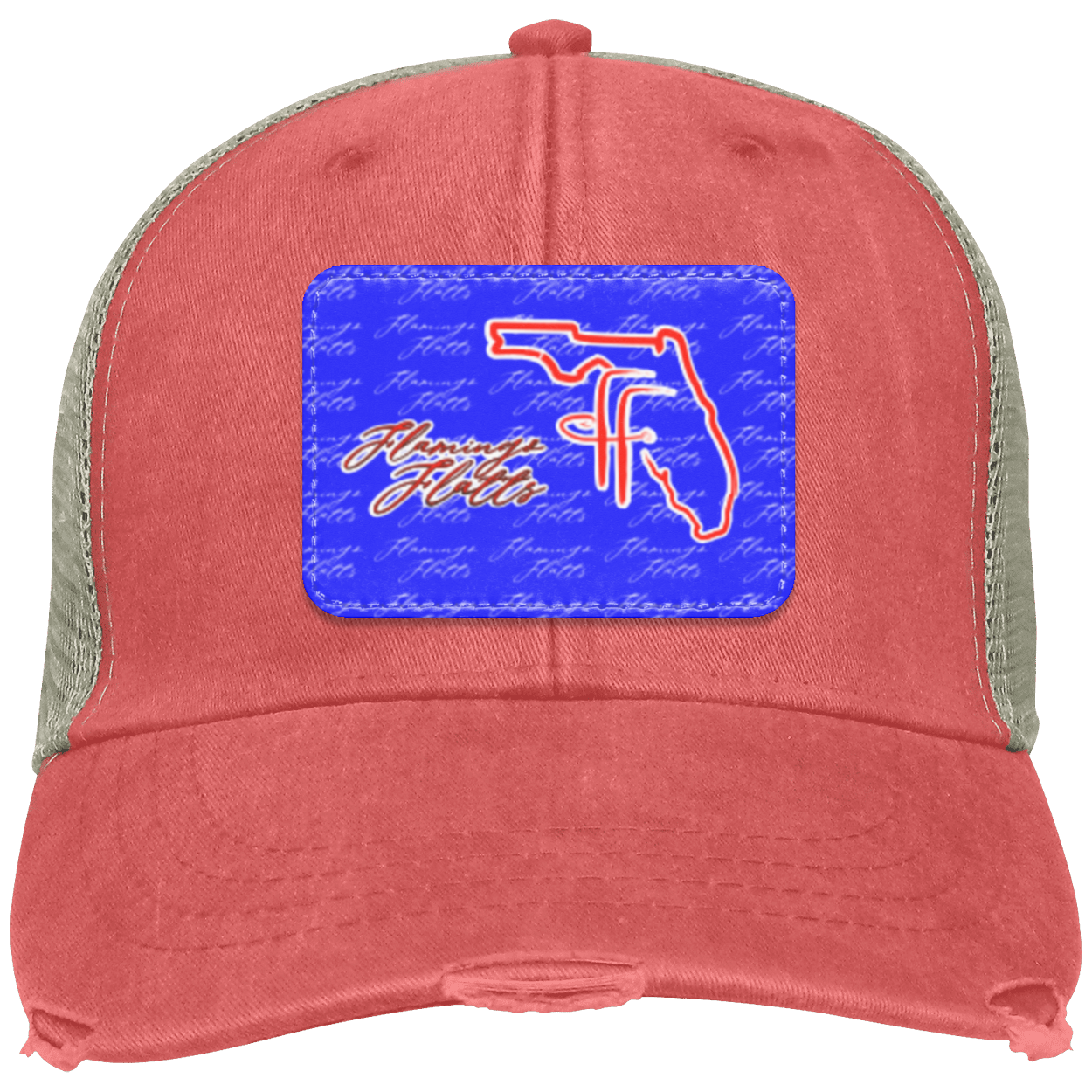 OL102 Flamingo Flatts Coastal Distressed Ollie Cap - Patch