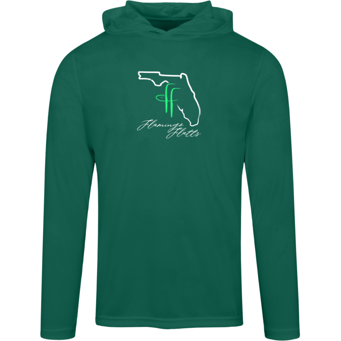 TT41 Team 365 Mens Moisture Wicking Flamingo Flatts Coastal Zone Hooded Tee