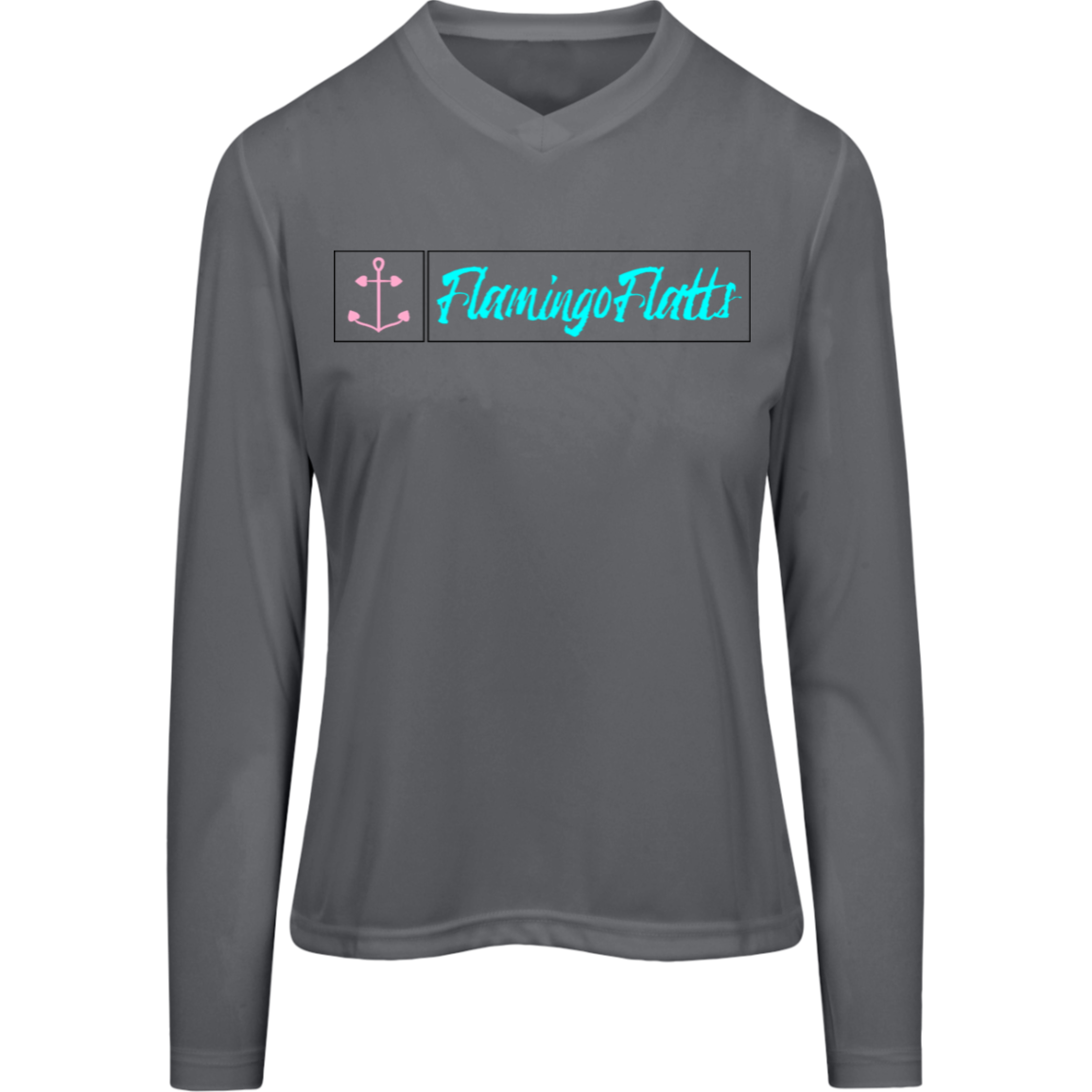 TT11WL Team 365 Womens Flamingo Flatts Coastal Anchor Long Sleeve Tee