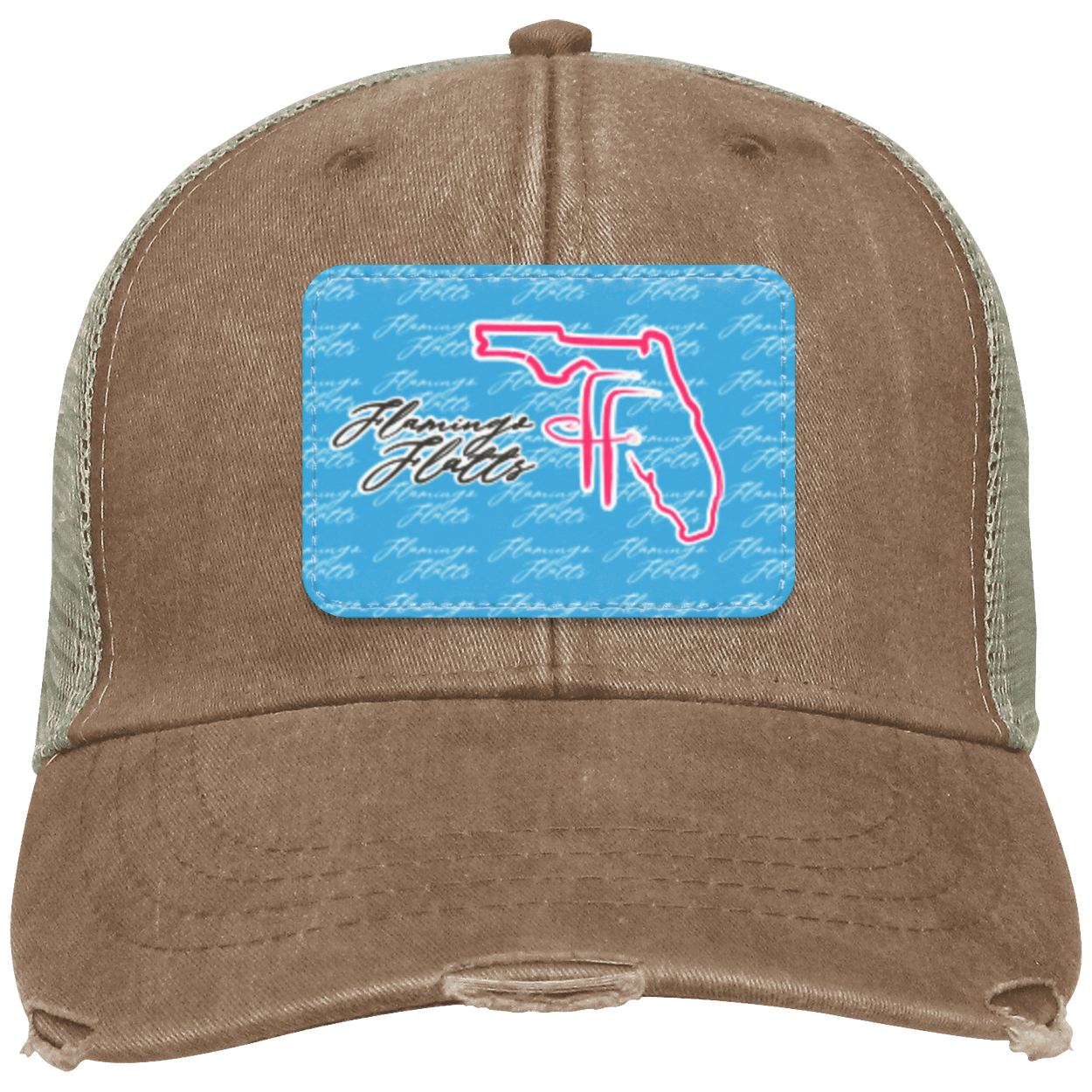 OL102 Flamingo Flatts Coastal Distressed Ollie Cap - Patch