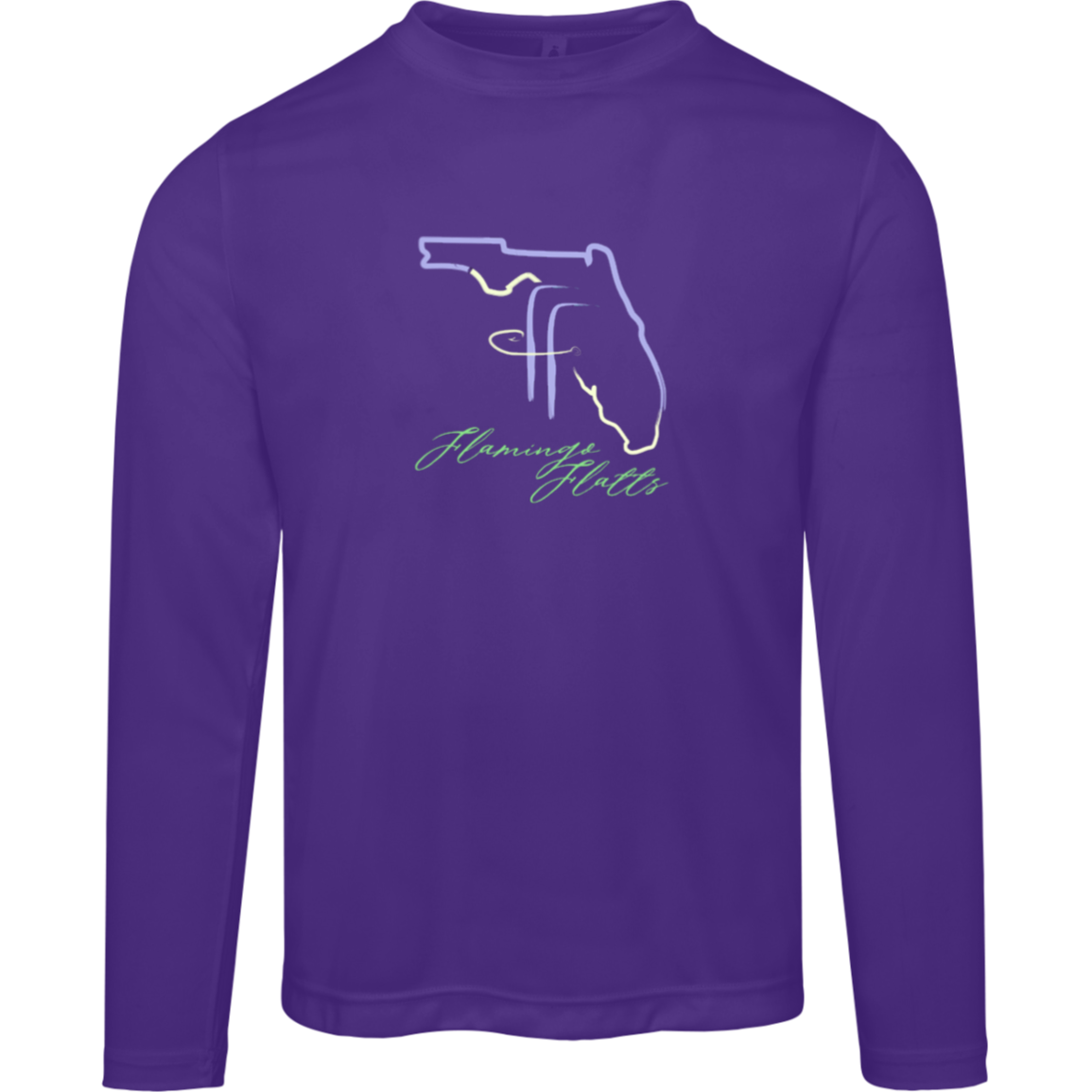 TT11L Team 365 Mens Flamingo Flatts Coastal Zone Long Sleeve Tee