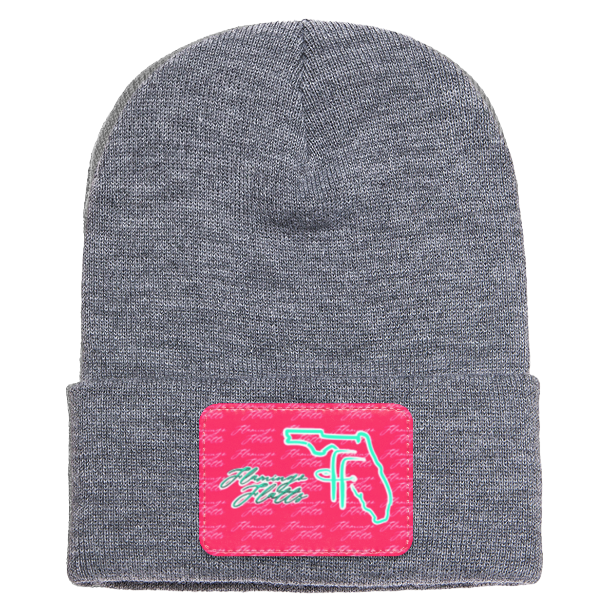 1501 Yupoong Adult Flamingo Flatts Coastal Cuffed Knit Beanie