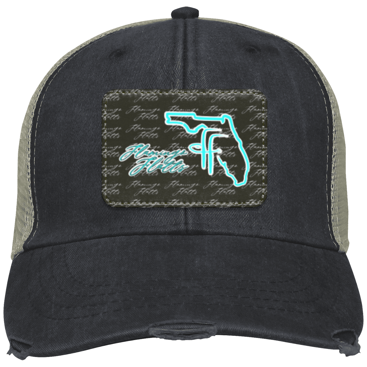 OL102 Flamingo Flatts Coastal Distressed Ollie Cap - Patch