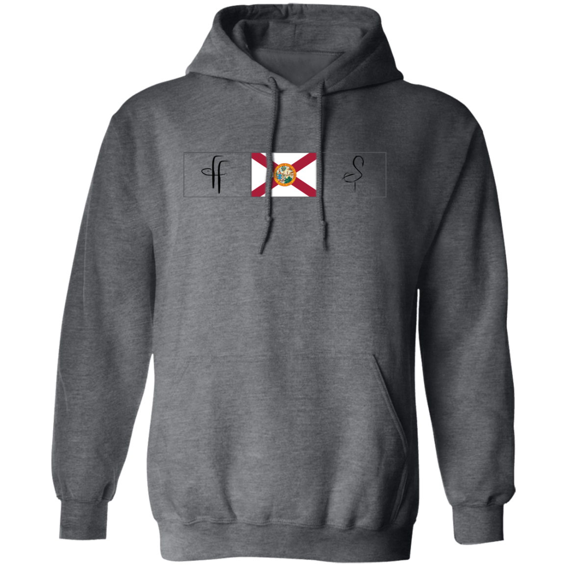 G185 Men's FF/Flamingo Florida Flag Pullover Hoodie