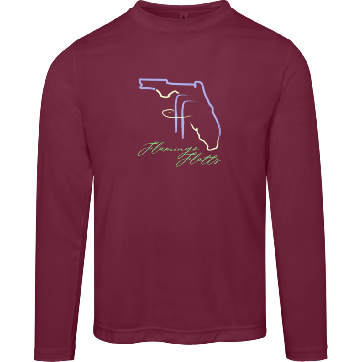 TT11L Team 365 Mens Flamingo Flatts Coastal Zone Long Sleeve Tee