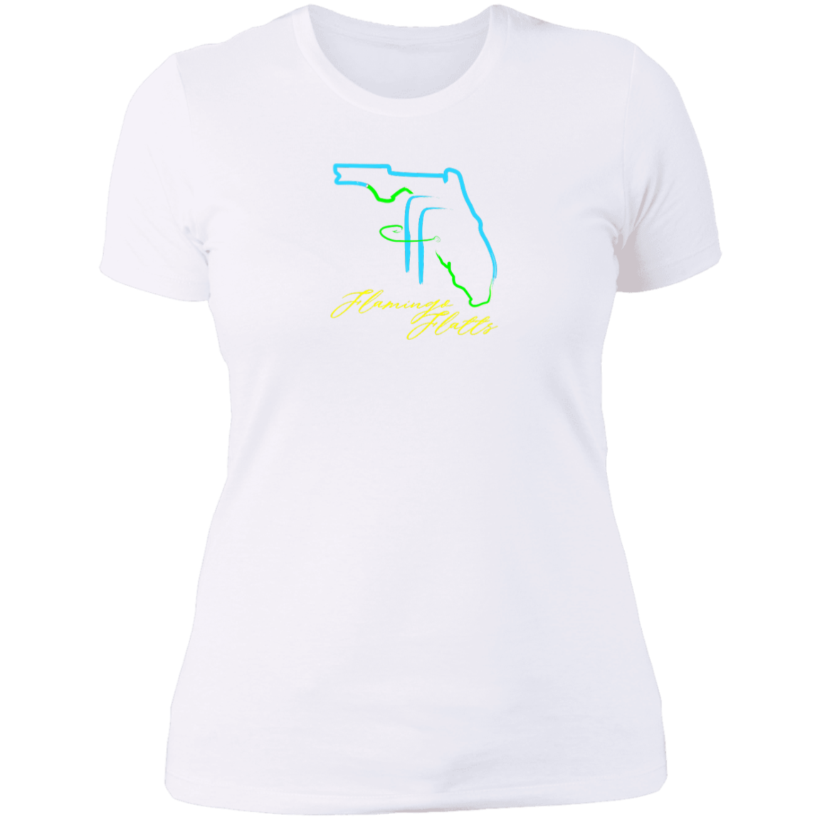 NL3900 Ladies' Flamingo Flatts Coastal Tri-Color Boyfriend T-Shirt